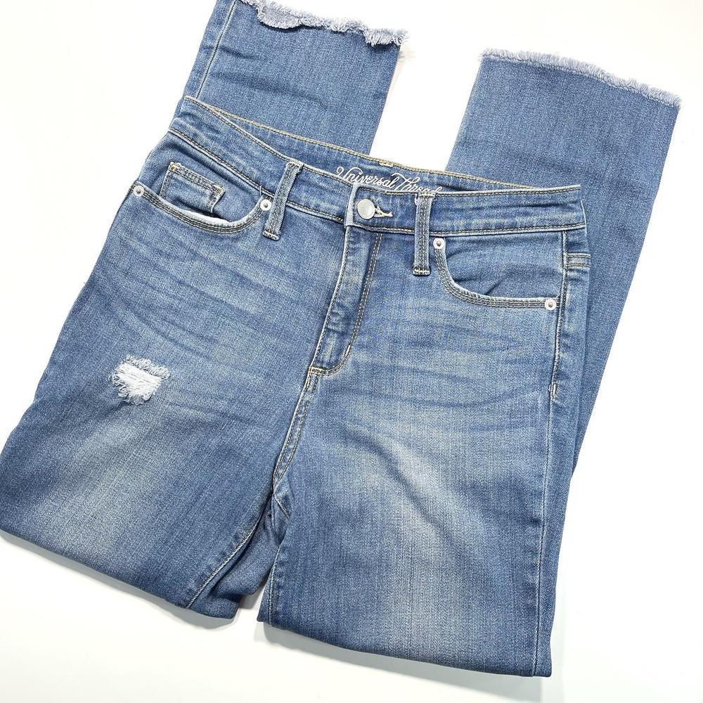 Universal Thread Women's High Rise Straight Crop‎ Jean Medium Wash 4/27